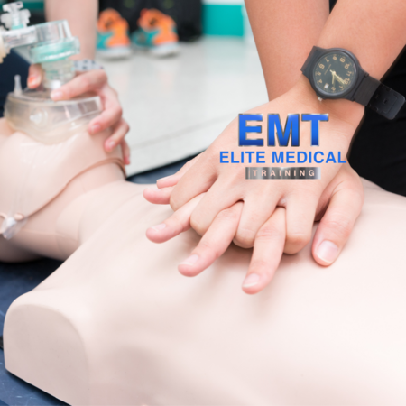 conducting CPR and applying the benefits of ACLS certification to a passed out patient with a BVM ventilation and correct hand positioning to the chest
